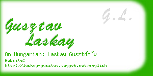 gusztav laskay business card